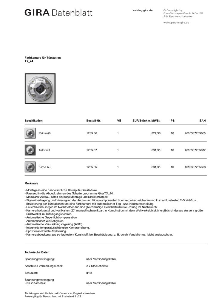Datasheet 1
